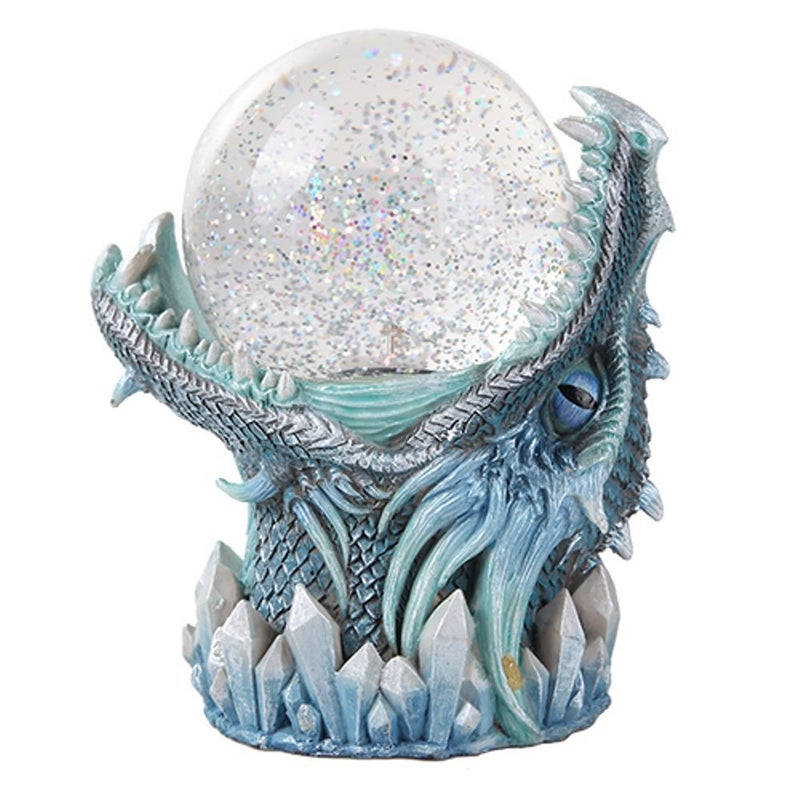 Pacific Giftware Frost Ice Dragon StormBall Iceburg Statue Sound Activated Gliter Sparkle